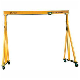 Caldwell K90-3-10/10, Adjustable Steel Gantry, 3 Ton Cap, 10' Ht, 4-Steel Swivel Casters, 10' Span