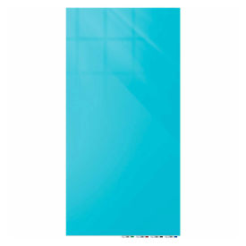 Ghent® Aria 4'W x 8'H Magnetic Glass White Board - Blue