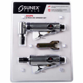 Sunex Tools,2Pk Air Die Grinder Set,1/4" Straight & Right Angle,20000 RPM,4 CFM,1/4" NPT Inlet