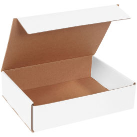 12"x9"x3" Corrugated Mailer, White - Pkg Qty 50