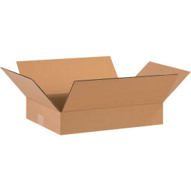 16" x 12" x 3" Flat Corrugated Boxes, Kraft - Pkg Qty 25