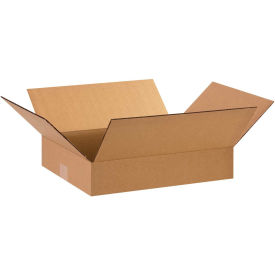 15" x 12" x 3" Flat Corrugated Boxes, Kraft - Pkg Qty 25