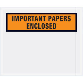 Panel Face Envelopes, "Important Papers Enclosed", Orange, 10 x 12", 500/Case, PL449