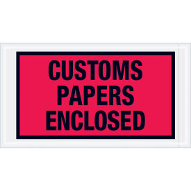 Full Face Envelopes, "Custom Papers Enclosed", Red, 5-1/2 x 10", 1000/Case, PL447