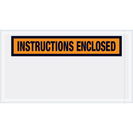 Panel Face Envelopes, "Instructions Enclosed", Orange, 5-1/2 x 10", 1000/Case, PL450