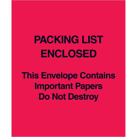 Full Paper Face Envelopes, "This Envelope Contains...", Red, 5 x 6", 1000/Case, PL485