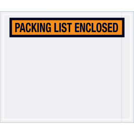 Panel Face Envelopes, "Packing List Enclosed", Orange, 10 x 12", 500/Case, PL434