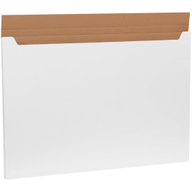 38"x26"x1" Corrugated Jumbo Fold Over Mailer, White - Pkg Qty 20