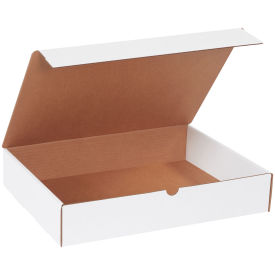 16"x12"x3" Corrugated Literature Mailer, White - Pkg Qty 50