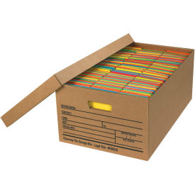 Economy File Storage Box w/Lid, Legal 24"L x 15"W x 10"H, Kraft, FSB370 - Pkg Qty 12