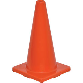 18" Non-Reflective Traffic Cone, Solid Orange Base, 2-1/2 lbs