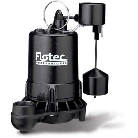 Flotec Professional Series 1/2 HP Submersible Cast Iron Effluent Pump, Vertical Switch, E50VLT