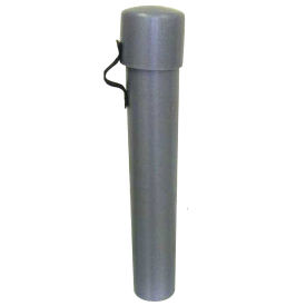 Forte Document Storage Tube 13"L x 2-1/8"W x 13"H- Gray