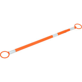 Global Industrial Retractable Cone Bar, 5 ’ to 8’, Orange With Reflective Tape