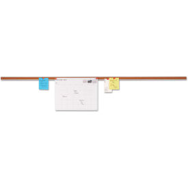 Universal 48"L Bulletin Bar, Natural Cork with Aluminum Frame