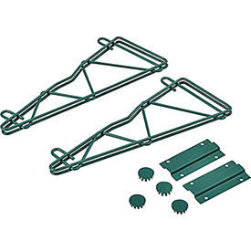 Nexel 14" Single Arm Fixed Wall Bracket (Pair), Green Epoxy Finish
