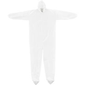 Disposable Microporous Coverall Elastic Hood & Boots White XL 25/Case