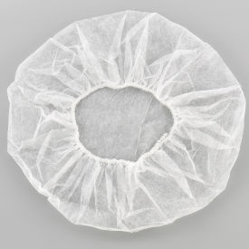 Global Industrial Polypropylene Bouffant Cap, 24", White, 100/Bag