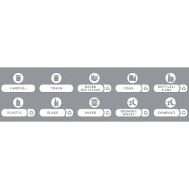 Waste Stream Label Kit C for 32 and 44 Gallon Brute