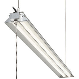 Global Industrial 60" LED Aluminum Shop Light, 35W, 4000K, 4375 Lumens, 48" Adj Height, 6' Cord