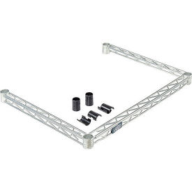 Nexel 60"W x 18"D Poly-Z-Brite® Three-Sided Wire Frame