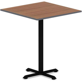 Alera Table Base, Single-Column Steel, 30-3/8"H, Black, Hospitality Series