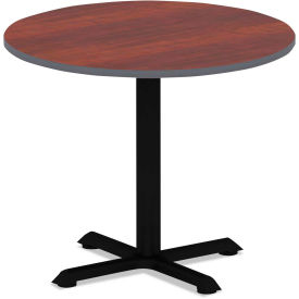 Alera Table Base, Single-Column Steel, 28-1/2"H, Black, Hospitality Series