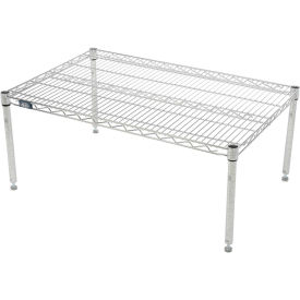 Global Industrial Nexel Chrome Wire Dunnage Rack, 30"W x 24"D x 14"H