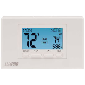 LUX Low Voltage Digital 7-Day Programmable Thermostat P722U - 2 Stage Heat 2 Cool Heat Pump 24VAC - Pkg Qty 4