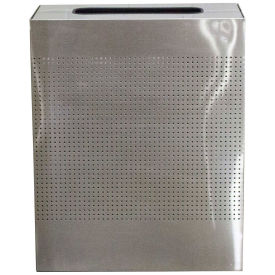 Witt Industries CLRC40-SS 40 Gal. Steel Decorative Rectangular Waste Receptacle, Stainless Steel