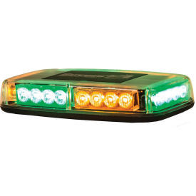 Buyers 8891049, Amber/Green Rectangular Mini Light Bar With 24 LED, 11 x 6.5 x 2.75 Inch