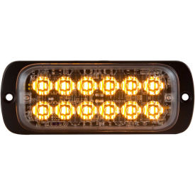 Buyers 8892600, 4.5" Amber Thin Mount Rectangular Strobe Light With 12 LED