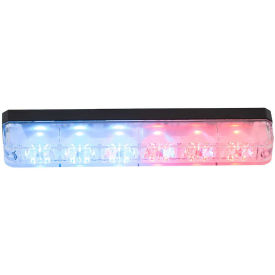 Buyers 8892805, 5.19" Red/Blue Low Profile Strobe for Narrow Grill Spacing With 6 LED