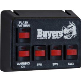 Buyers 6391205, Black Pre-Wired Switch Panel 4-On/Off 1-Momentary