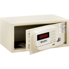 Global Personal Hotel Safe  Electronic Lock w/Card Slot 18"W x 15"D x 9"H Keyed Alike, White