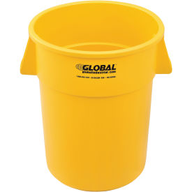 Global Industrial 55 Gallon Garbage Can, Yellow