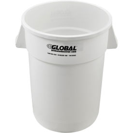 Global Industrial 44 Gallon Garbage Can, White