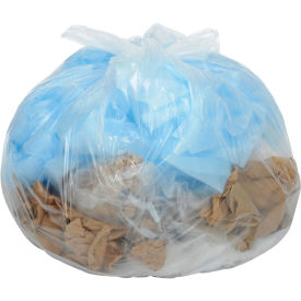95 Gallon Super Duty Clear Trash Bags, 2.5 Mil, 50 Bags/Case