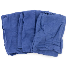 Reclaimed Surgical Huck Towels, 100% Cotton, Blue, 50 Lbs.
