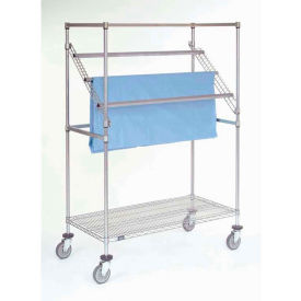 Global Industrial High Profile Sterile Wrap Rack, 2 Casters with Brakes, 48"L x 24"W x 68"H