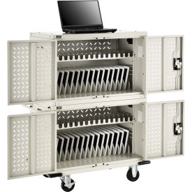 Global Industrial™ 32-Device Charging Cart for Chromebooks and Tablets, Putty, Assembled