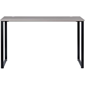 Open Plan Standing Height Desk, Gray Top with Black Legs, 48"W x 24"D x 40"H