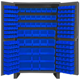 Durham Storage Bin Cabinet JC-171-5295 - 171 Blue Hook-On Bins 48"W x 24"D x 78"H