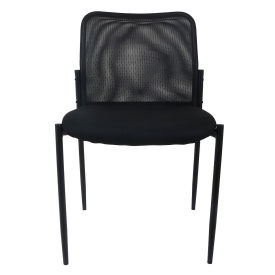 Global Industrial Mesh Back Guest Chair, Armless, Mid Back, Black