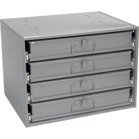 Durham Steel Compartment Box Rack HD Bearing with 4 of 16-Compartment Boxes, 20 x 15-3/4 x 15