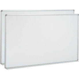Global Industrial Porcelain Dry Erase Whiteboard, 72 x 48, Aluminum, Pack of 2