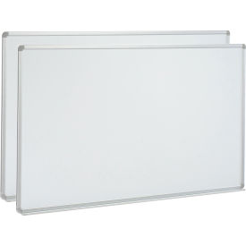 Global Industrial Porcelain Dry Erase Whiteboard - 96 x 40 - Aluminum - Pack of 2