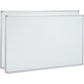 72"W x 48"H Magnetic Whiteboard, Steel Surface with Aluminum Frame, 2/Pk