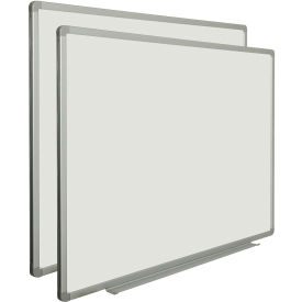 48"W x 36"H Magnetic Whiteboard, Steel Surface with Aluminum Frame, 2/Pk