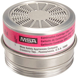 MSA 815179 Comfo® Respirator Cartridges, Acid Gas/P100, 6/Box